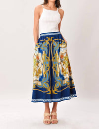 Sugarlips - Printed Woven Maxi Skirt
