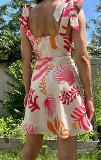 Mint - Coral Reef Tie Strap Mini Dress