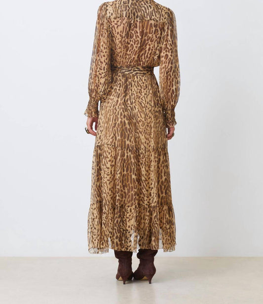 Suncoo - Leopard Print Long Dress