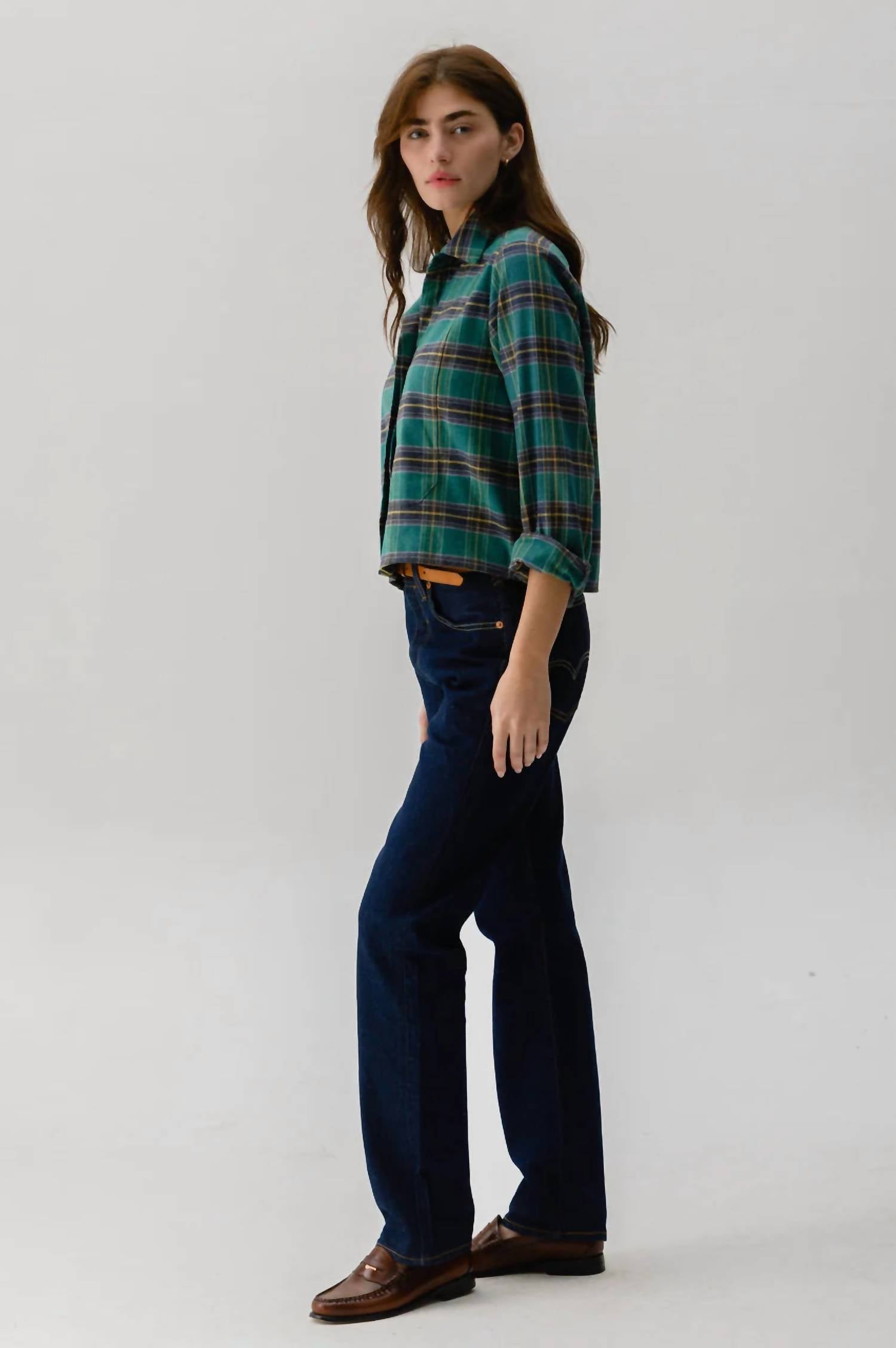 Cissa - Women's Flannel Bib Shirt