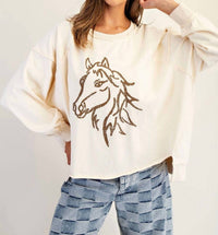 Ee:Some - Horse-print Sweatshirt