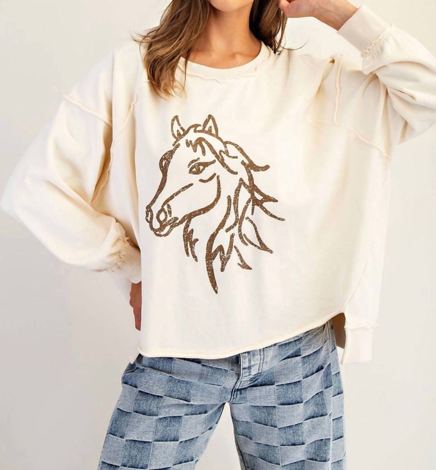 Ee:Some - Horse-print Sweatshirt