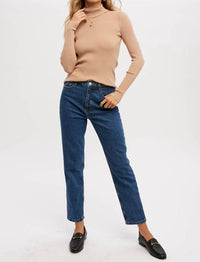 Bluivy - Essential Rib Turtle Neck Pullover