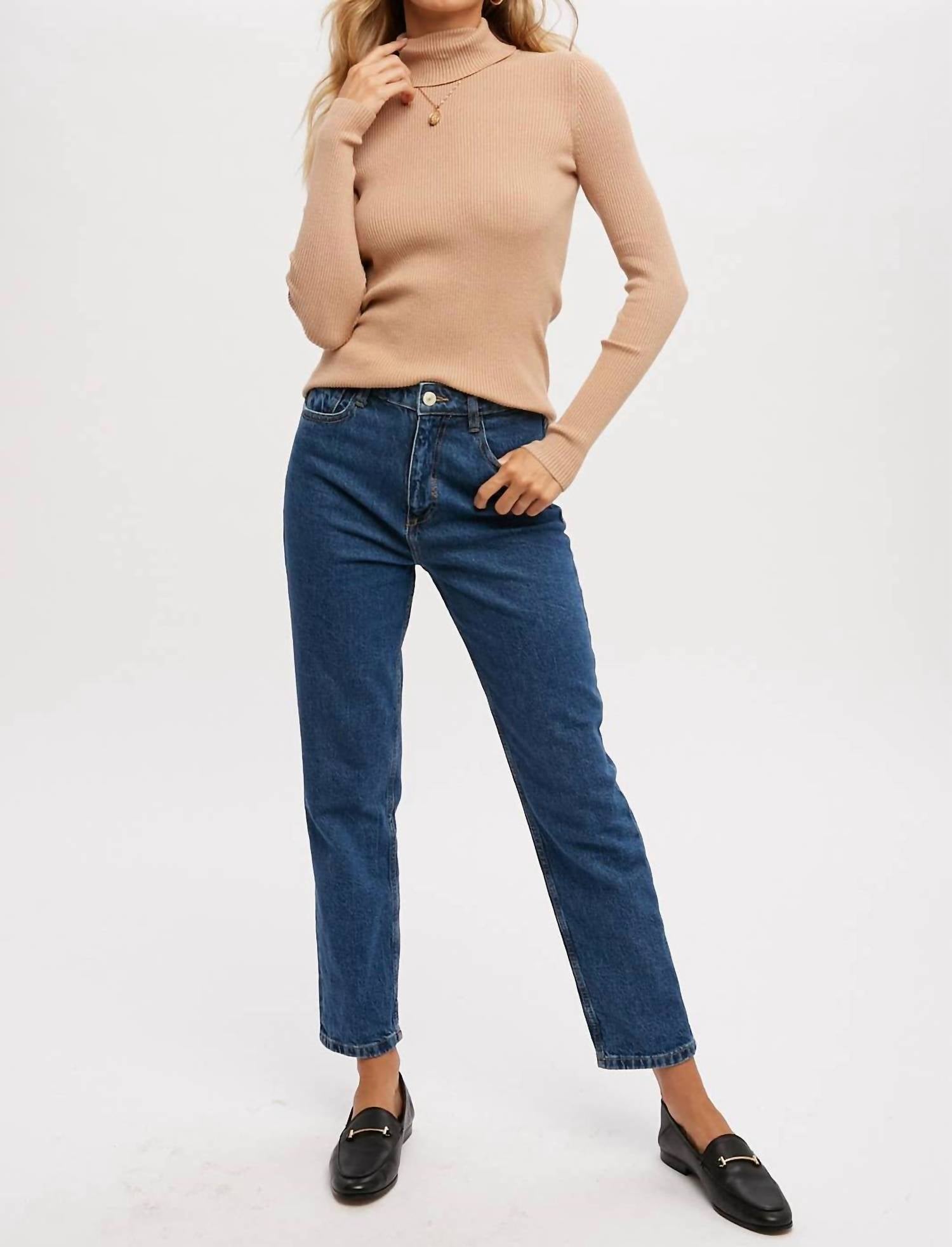 Bluivy - Essential Rib Turtle Neck Pullover