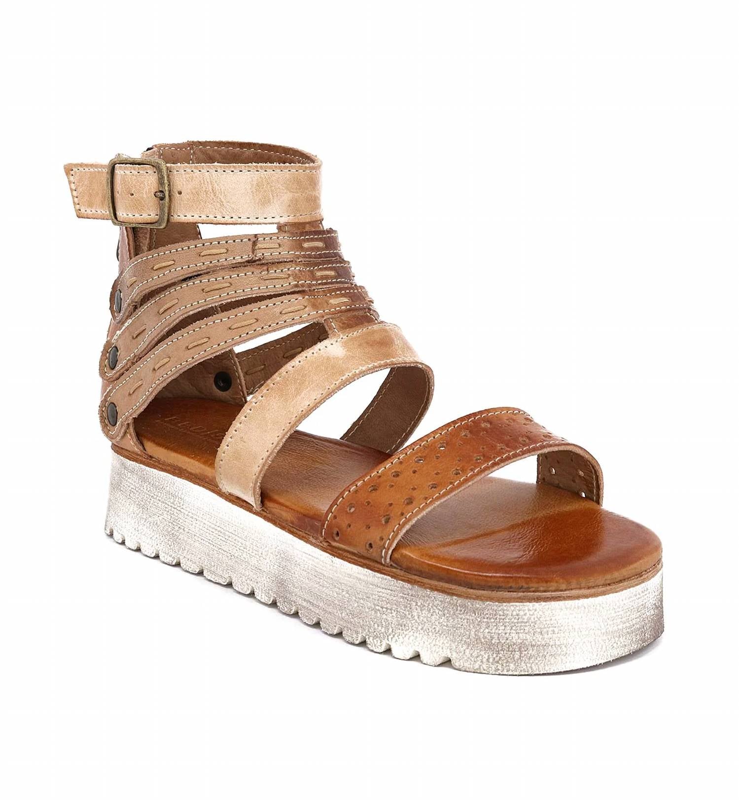 BEDSTU Women's Artemia Sandals in bone mustard tan rustic - women's sandal