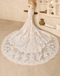 Ivoire By Kitty Chen - Madeline Lace Fit And Flare Gown