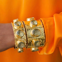 Chakarr - Women's 5-stone Narrow Cuff Bracelet