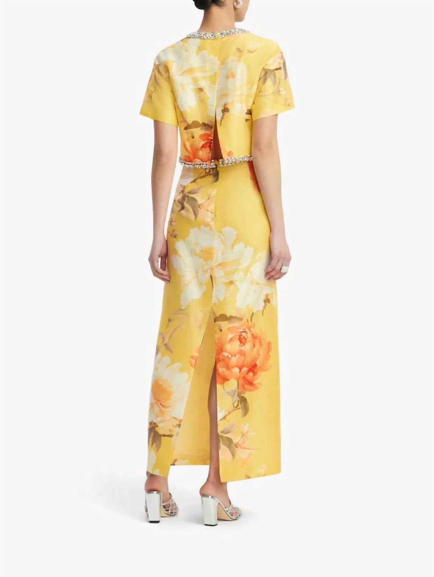 Leo Lin - Kyra Embellished Midi Skirt