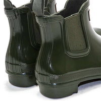 HUNTER Women's Original Gloss Chelsea Boots in dark olive - women's shoe - view 5