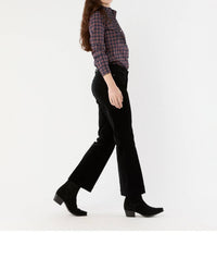 Ann Mashburn Hattie Shirt in navy red stewart tartan poplin - women's shirt - alternate view