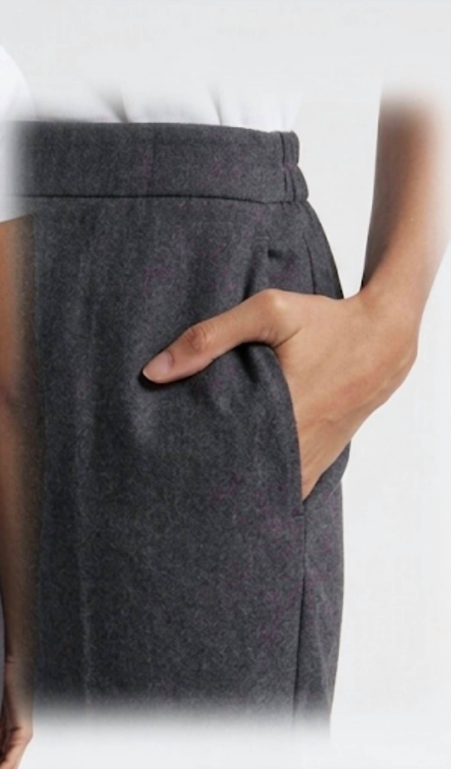 Stella McCartney Iconic Flannel Jogger in ash grey - women's pants - alternate view