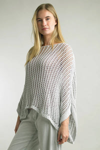 Tempo Paris - Metallic Crochet Poncho Top