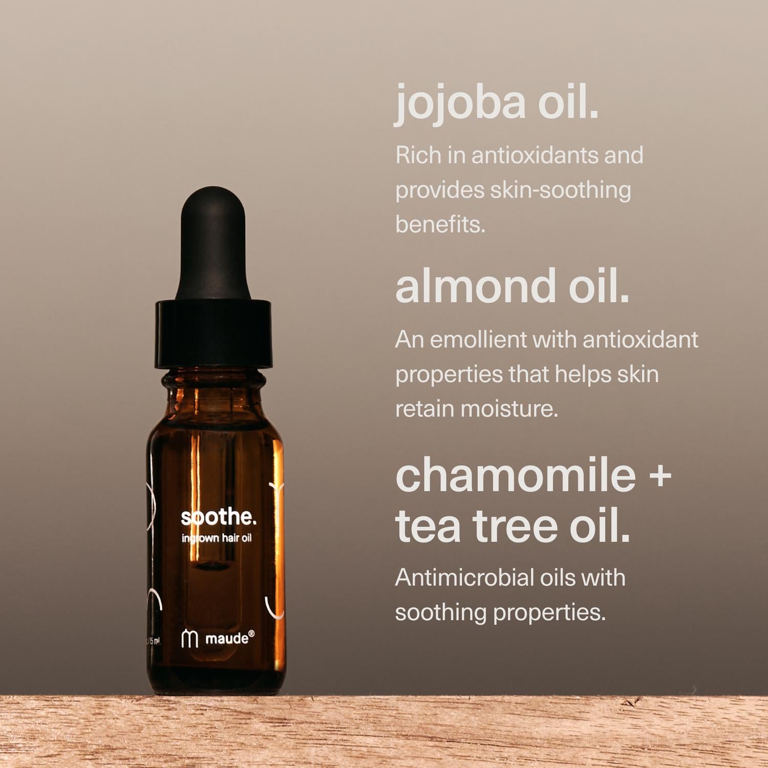 Maude - Soothe - Ingrown Hair Oil Lavender And Lemongrass - 15 Ml