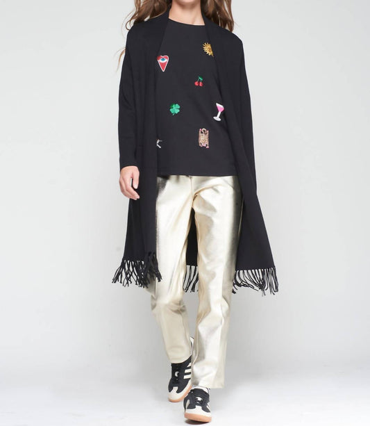 Vilagallo - Eye-catching Back Embellishment Cardigan