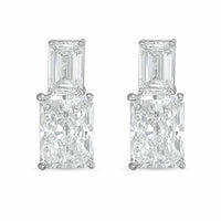 Diana M Jewels - Women's Emerald Lab-Grown Diamond Stud Earrings (4.00 Ct TCW) - Signature Plus