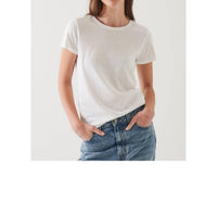 Patrick Assaraf Lightweight Pima Cotton Classic Top in white - women's t-shirt