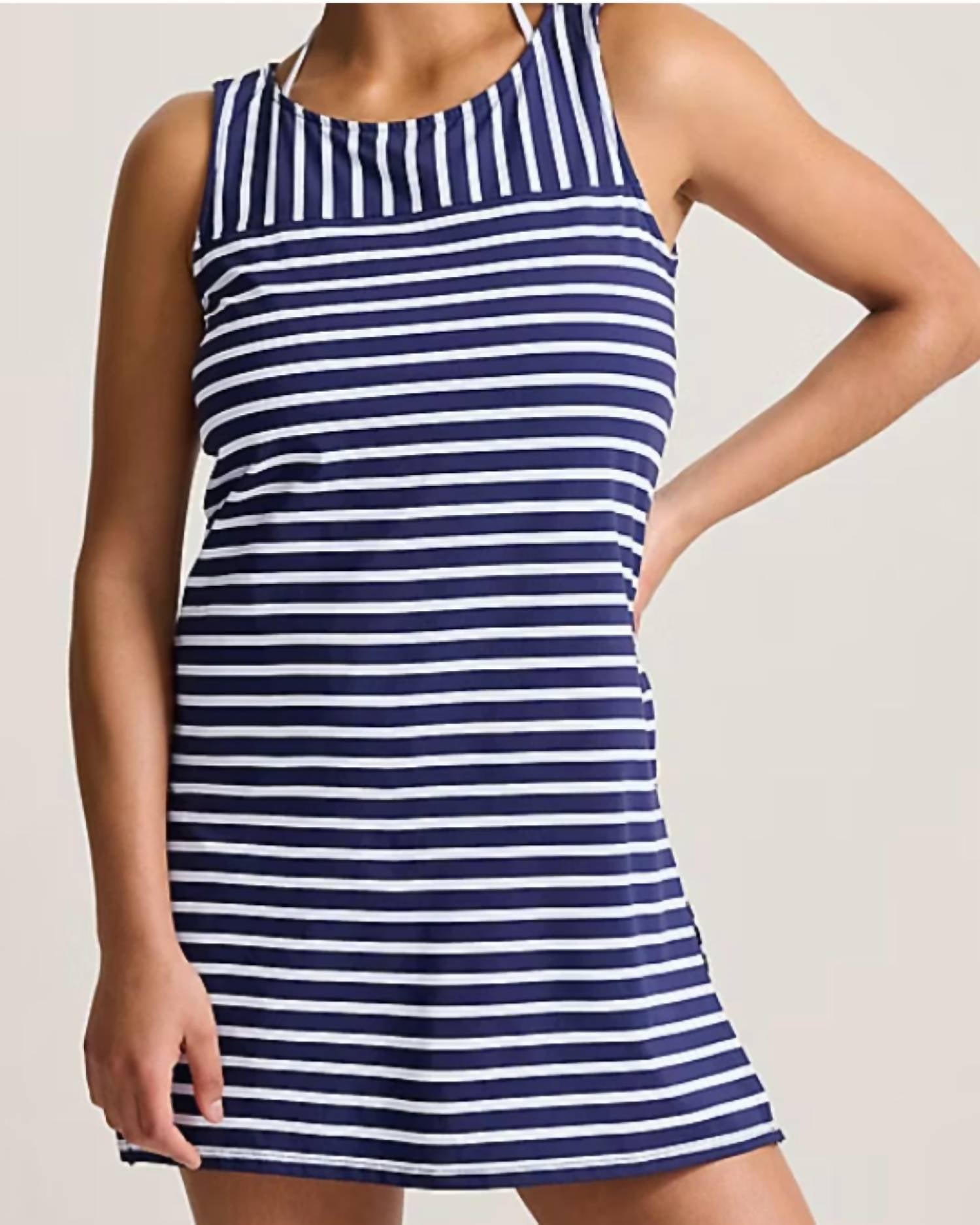 Tommy Bahama - Coastline Stripe High-neck Beach Romper
