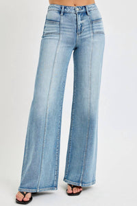 RISEN Mid Rise Wide Leg Jean in light wash - women's jeans