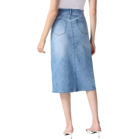 Joseph Ribkoff - Knee-length Denim Skirt