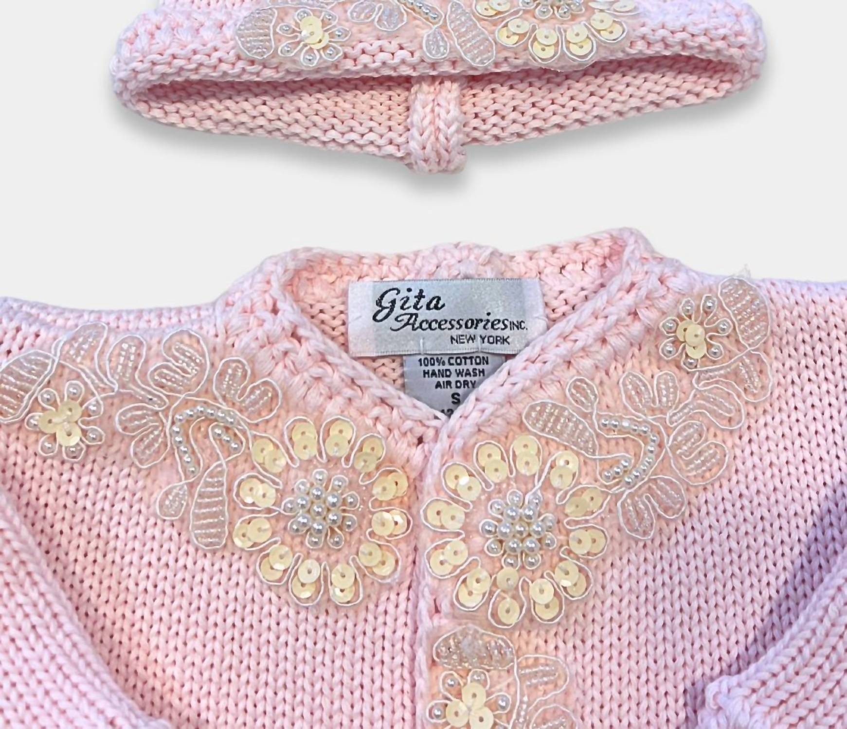Gita - Girl's 2pc Sequence Sweater With Hat