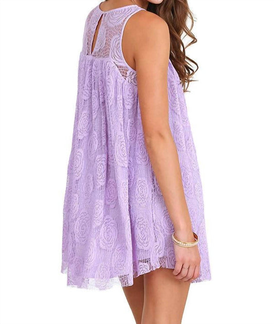 Umgee - Floral Lace Sleeveless Dress