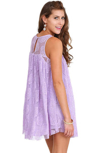 Umgee - Floral Lace Sleeveless Dress