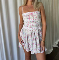 Sky To Moon - Floral Tiered Lace Mini Dress