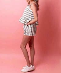Aureum - Tweed Pleated Front Shorts