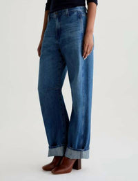 Ag Jeans - Mercer Cuffed High-rise Barrel Jean