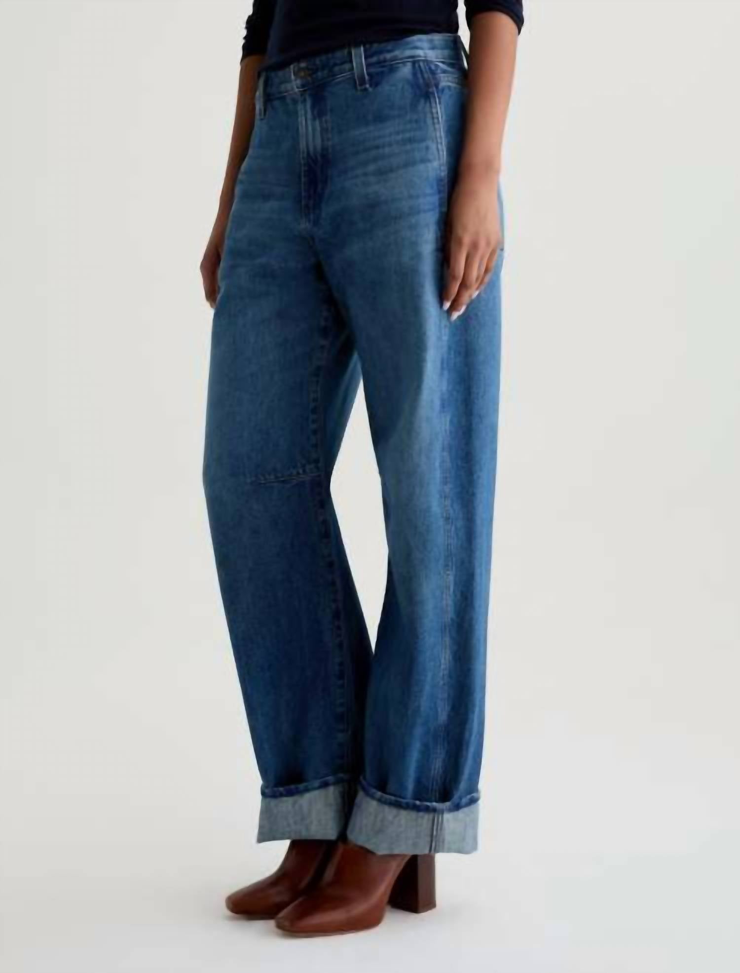 Ag Jeans - Mercer Cuffed High-rise Barrel Jean