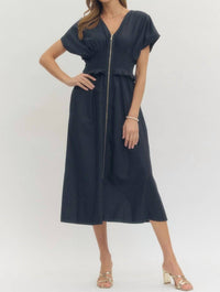 Entro - Smocked Midi Dress
