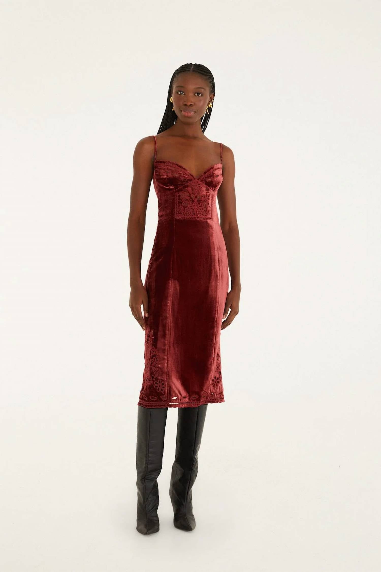 Farm Rio - CUT-OUT SLEEVELESS MIDI DRESS