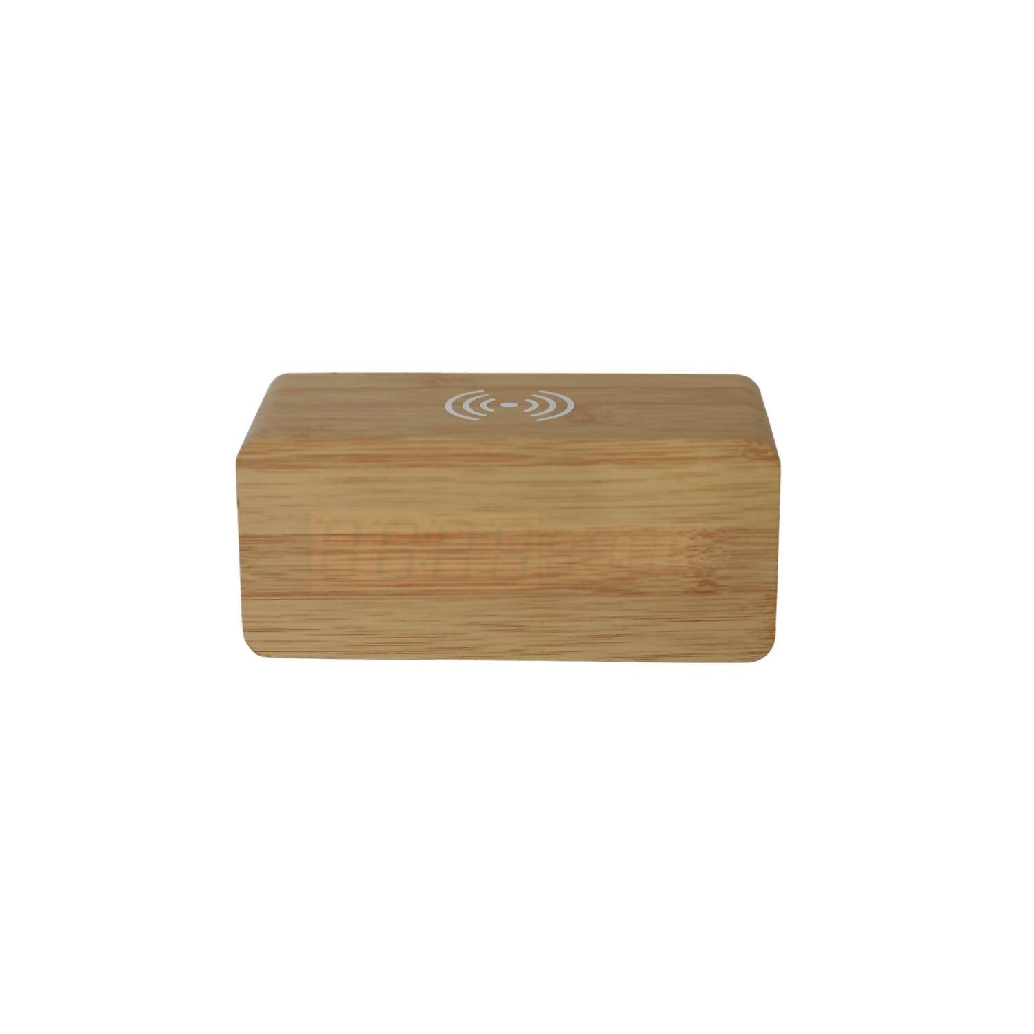 Creative Gifts International - Bamboo Wireless Phone Charger/Digital Clock