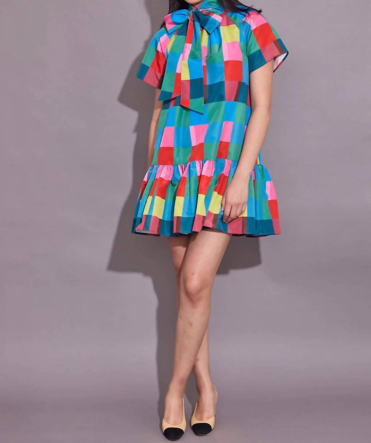 Alden Adair Willa Mini Dress in holiday check 1 - women's dress