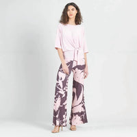 CLARA SUNWOO Side Tie Top in pink - women's blouse - alternate view