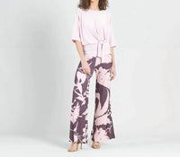 CLARA SUNWOO Side Tie Top in pink - women's blouse - detail view