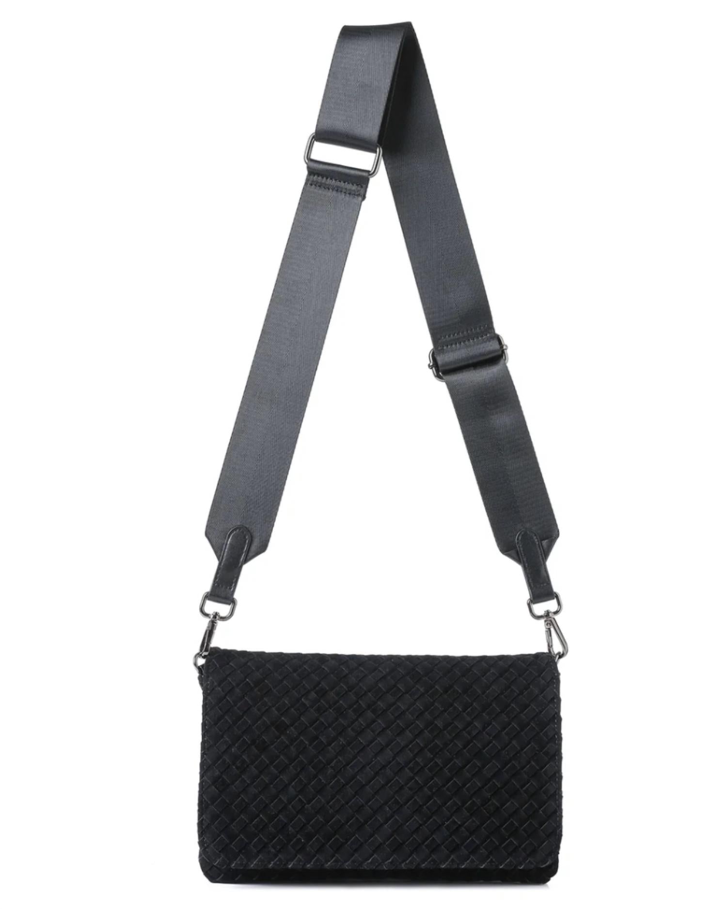 Haute Shore - Women's Lexi Woven Suede Crossbody Bag