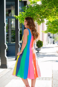 Pinch - Color Block A-line Midi Dress