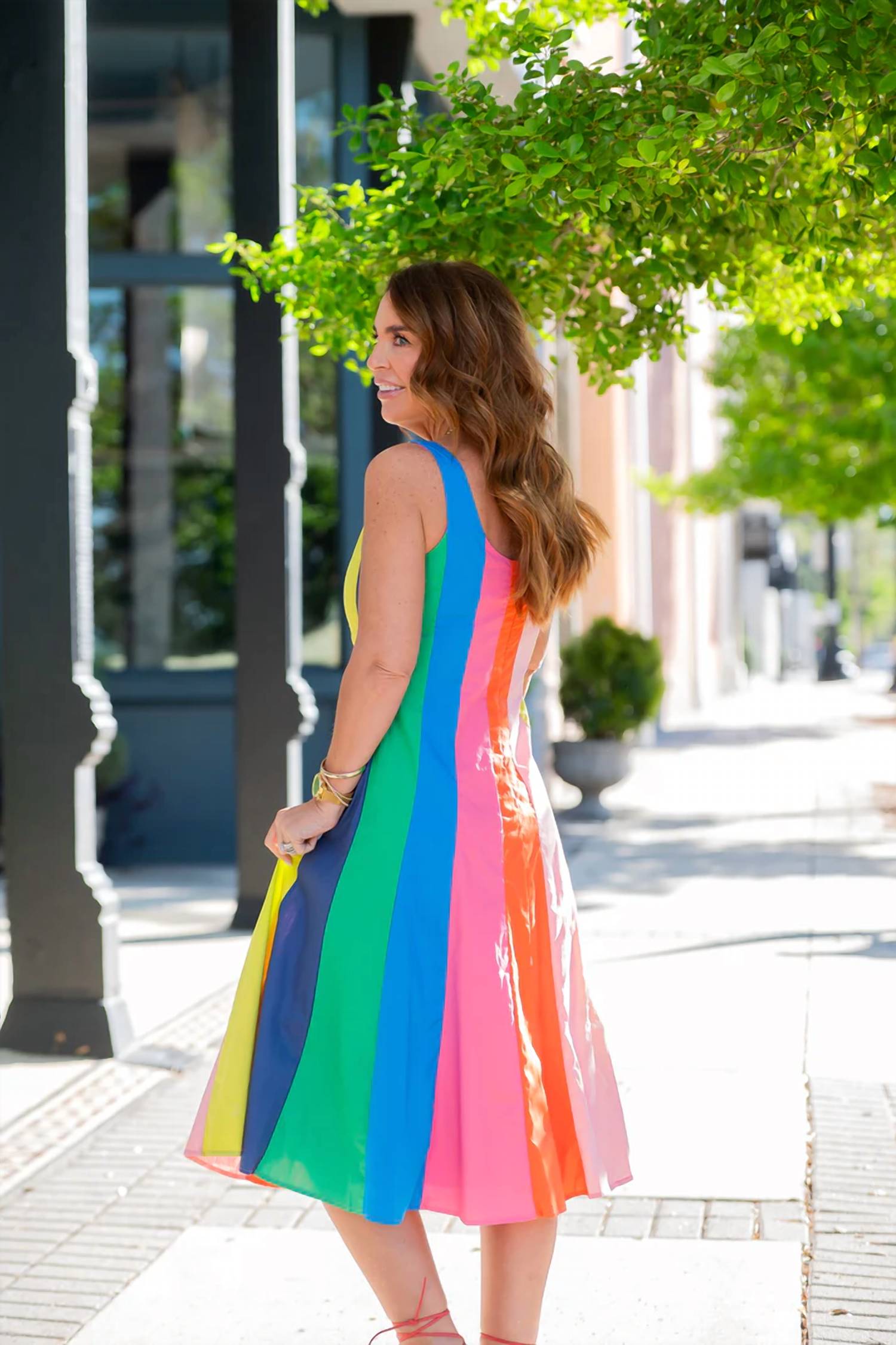Pinch - Color Block A-line Midi Dress