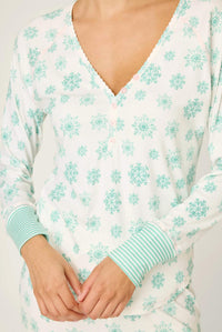 PJ Salvage Snowflake Wishes Long Sleeve Top - Plus in ivory - women's long sleeve top - view 4