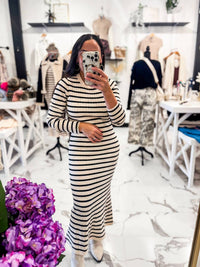 Hyfve - Women's Come And See Striped Sweater Dress