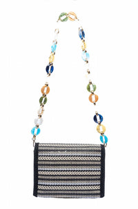 Elektra'S Workshop - Women's Woven Straw Flap Shoulder Bag