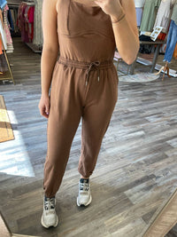 Tcec - Square Neck Sleeveless Jumpsuit