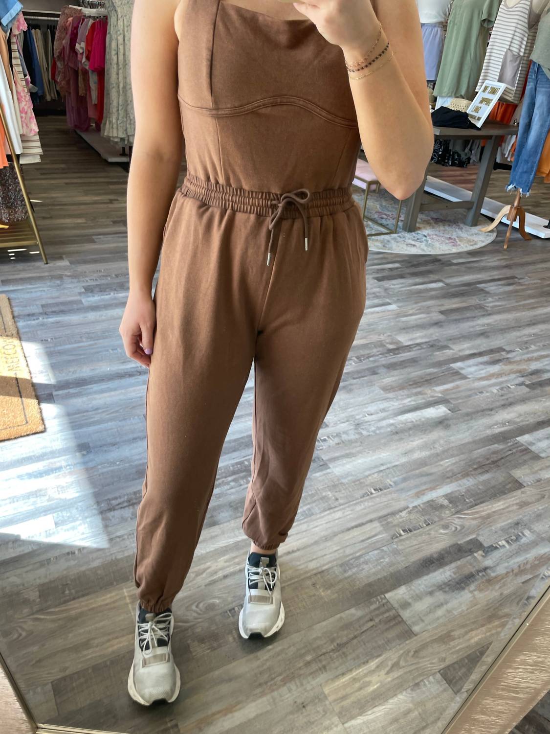 Tcec - Square Neck Sleeveless Jumpsuit