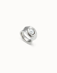 Unode50 - Women's Crystal Ring With Pearl