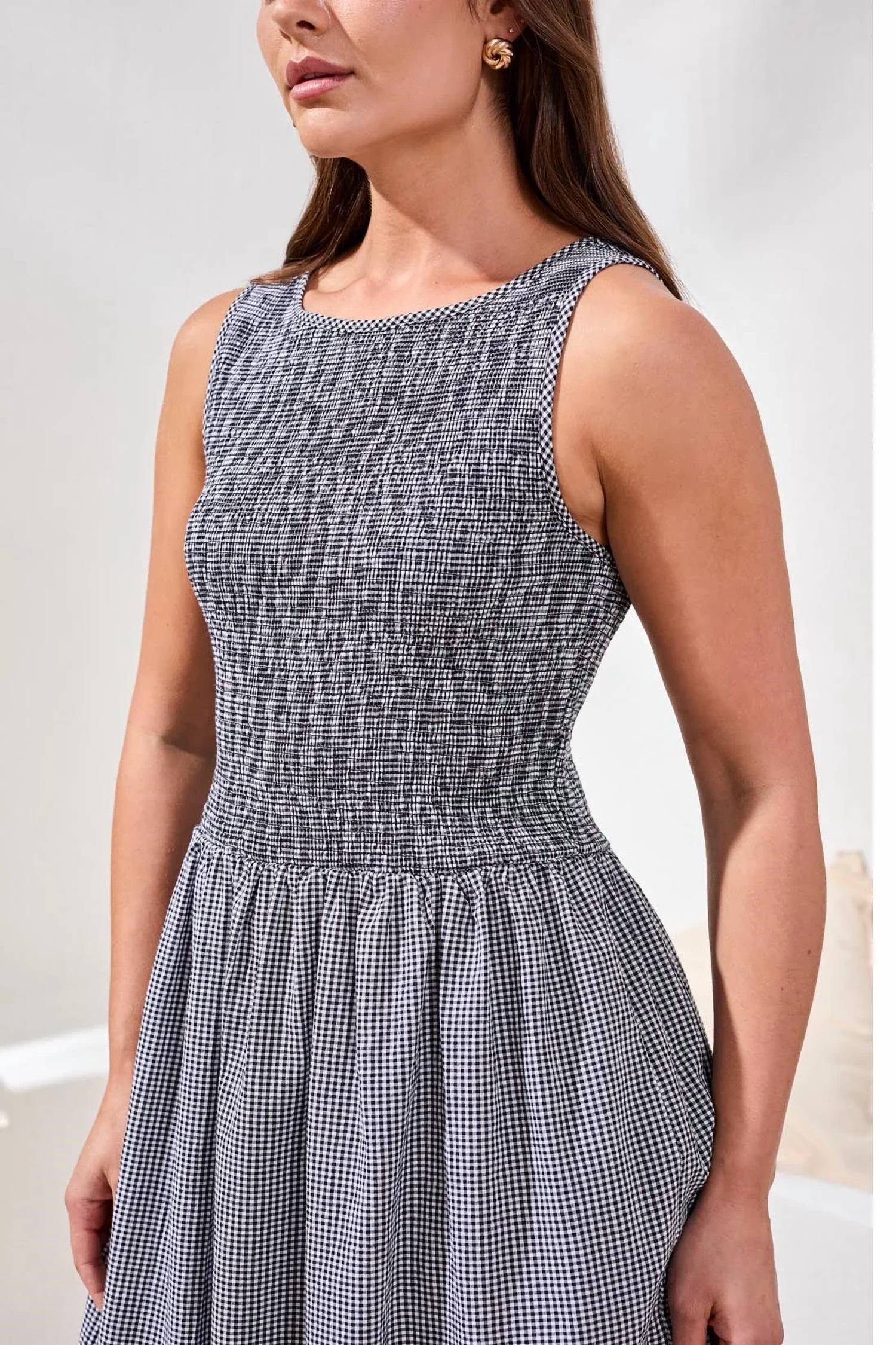 Tribal - Sleeveless Rouched Dress