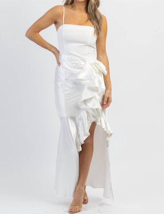 SIOBHAN SIDE RUFFLE DRESS
