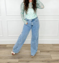 Blakeley - Liz Embroidered High-rise Wide Leg Jeans