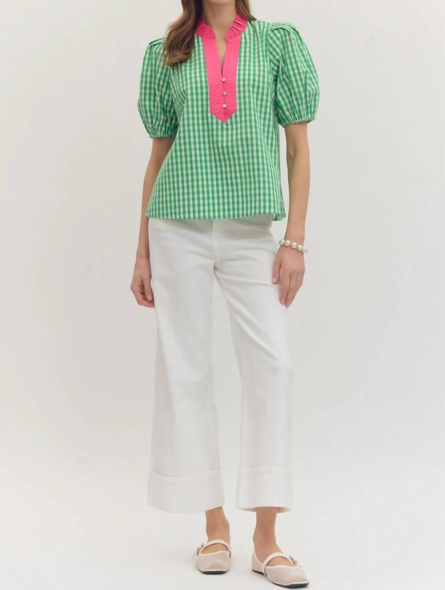 Entro - Glinda Gingham Blouse