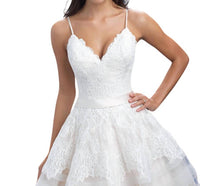 Allure Bridals - Lace Ballgown with Sheer Chiffon Stripes